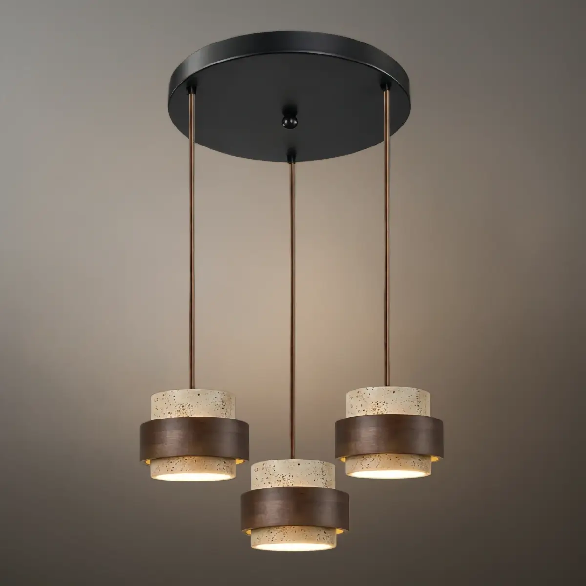 Strata Modern Travertine Pendant Light